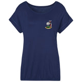 Golf Champion Strijk Applicatie Small op een blauw t-shirt