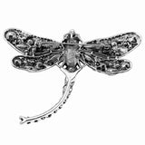 Achterzijde van de Broche Sierspeld Libelle Dragonfly Zilver
