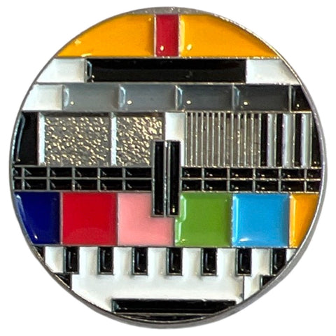 Testbeeld TV Retro Emaille Pin