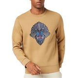 Mandril Aap XXL Strijk Embleem Patch op een mosterdgele sweater