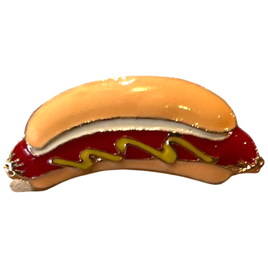 Hotdog Emaille Pin