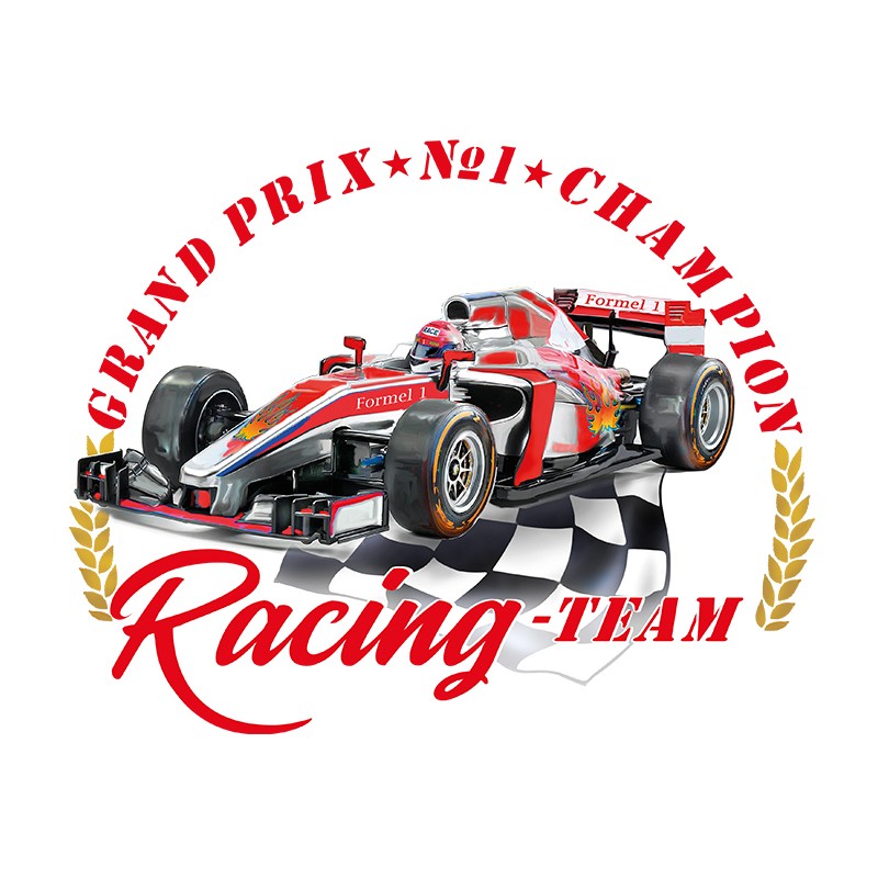 Formule 1 Grand Prix No 1 Champion Racing Team Strijk Applicatie