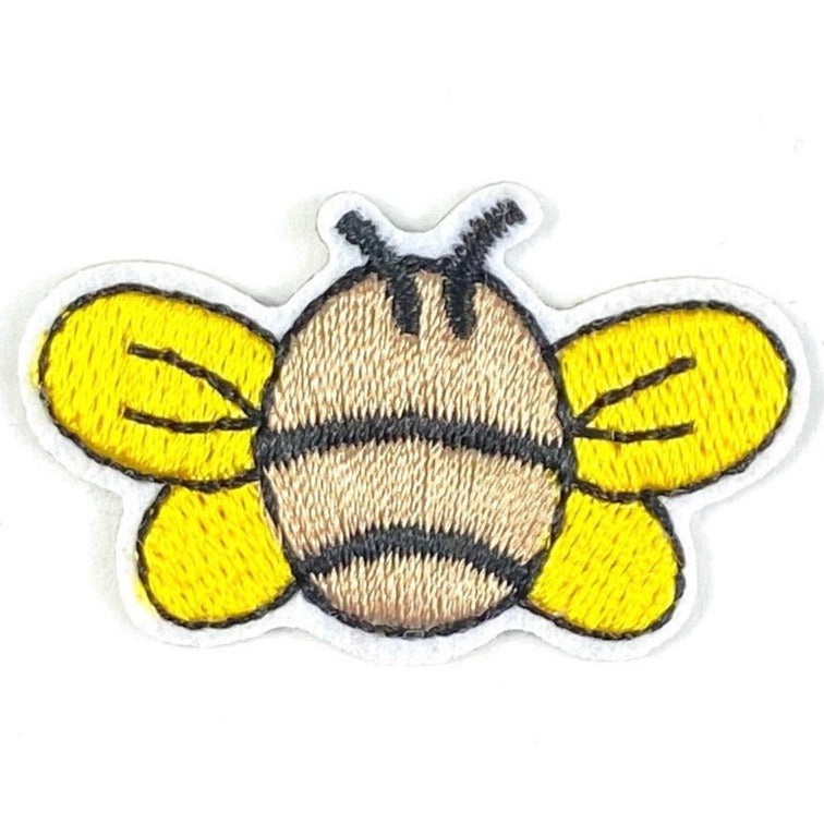 Kleine Bij Bijen Strijk Embleem Patch Geel