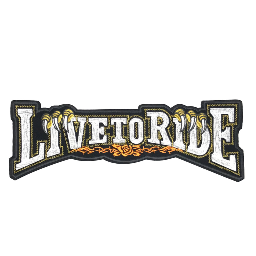 Live To Ride Tekst Biker Strijk Patch