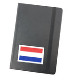 Nederlandse Vlag Strijk Embleem Patch op de voorzijde van een zwarte agenda