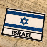 Close-up van een Strijk Patch Van De Israëlische Vlag