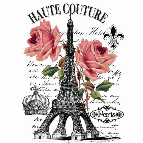 Eiffeltoren Haute Couture Vintage Strijk Applicatie