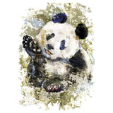 Uitgewerkt design van een zwart witte panda zonder achtergrond