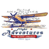 Adventures Flight Vliegtuig Strijk Applicatie