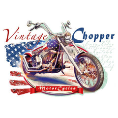 Vintage Chopper Motor Strijk Applicatie