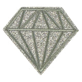 Zilverkleurige Glitter Diamant Strijk Embleem Patch