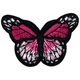 Vlinder Strijk Embleem Applicatie Patch Wit Roze