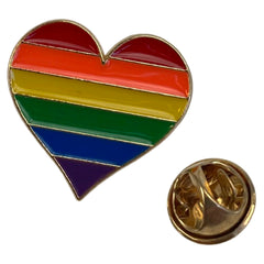 Rainbow Heart Regenboog Hartje Gay Pride Symbool Emaille Pin L