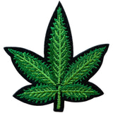 Weed Wiet Hennep Cannabis Blad Strijk Embleem Patch