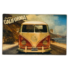 Volkswagen VW Vintage Bus Greetings From California Strijk Applicatie Large