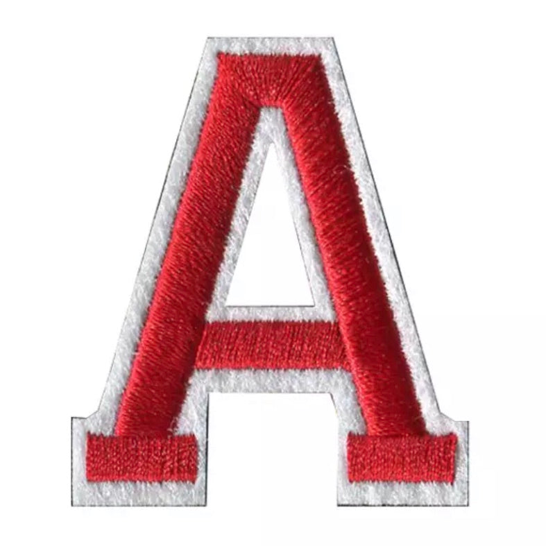Rood Witte Alfabet Strijk Letter Patch A 