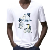 Pinguïn Zeehond Pool Dieren Strijk Applicatie op een wit t-shirt