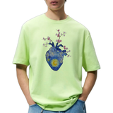 Hart Vincent Van Gogh Sterrennacht Orgaan Strijk Applicatie op een goren t-shirtje