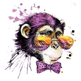 Aap Chimpansee Crazy Monkey Strijk Applicatie 