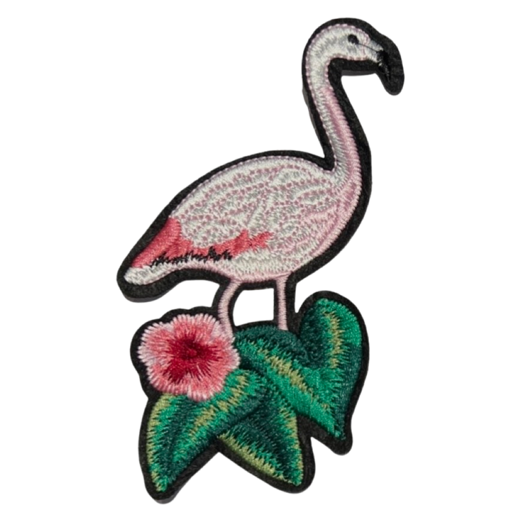 Kopie van Flamingo Blad Bloem XL Patch Links