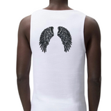 Vleugel Engel Vleugels Strijk Applicatie Patch Set Zwart op de rugzijde van een hemd