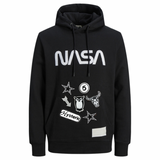 White Sensation Dresscode Strijk Embleem Patch Set op een zwart hoodie met NASA tekst