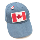 Canada Canadese Veteranen Vlag Embleem Emaille Pin op een cap van blauwe spijkerstof