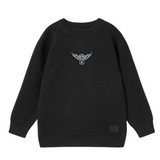 Airforce Luchtmacht Rangembleem Strijk Patch Zilver op een zwarte sweater