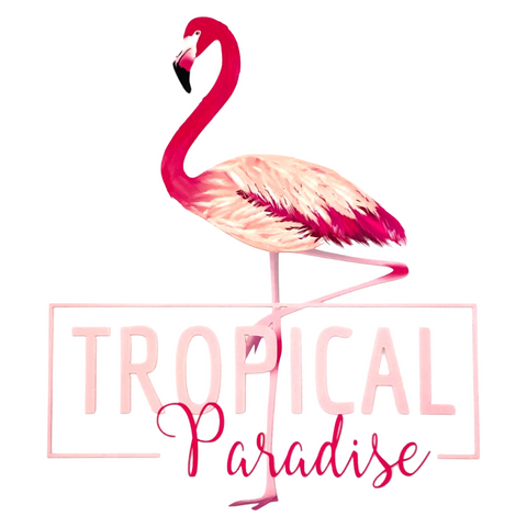 Flamingo Tropical Paradise Strijk Applicatie