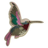 Kolibrie Vogel XL Paillette Strijk Applicatie Patch Links