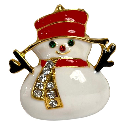 Sneeuwpop Snowman Kerst Broche Sierspeld
