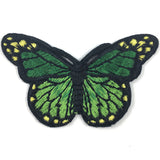 Groene  Zwarte Vlinder Strijk Embleem Patch