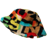 Hoed Bucket Hat Letter Patroon Multicolor