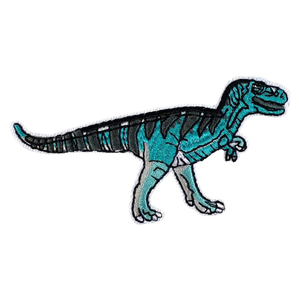 Blauwe T-Rex Tyrannosaurus Dinosaurus Strijk Embleem Patch
