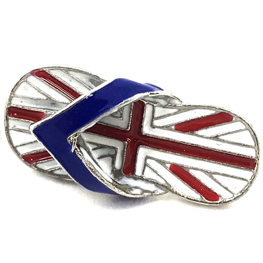 Teen Slipper FlipFlop Brits Engelse Vlag Emaille Pin