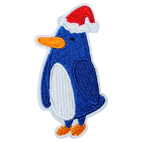 Kerst Pinguïn Winter Strijk Embleem Patch