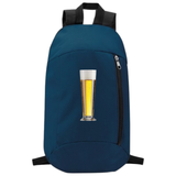 Bier Bierglas Strijk Applicatie Large op een donkerblauwe rug / sporttas