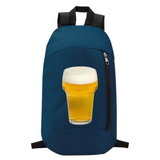 Bier Bierglas Biertje Full Color Strijk Applicatie Large op een blauwe rug /sportas