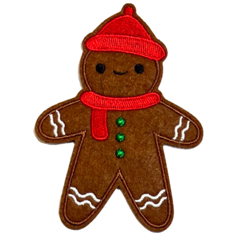 Taai Taai Pop Gingerbread Man Peperkoek Mannetje Kerst Strijk Embleem Patch