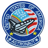Astronaut United States Of America Tekst Space Shuttle Strijk Embleem Patch