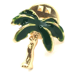Kleine Goud Met Groene Palmboom Emaille Pin