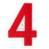Cijfer Nummer 0 Tot En Met 9 Strijk Emblemen Rood Wit