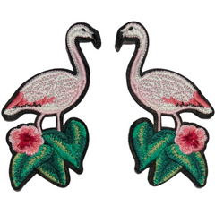 Flamingo Strijk Embleem Patch Set