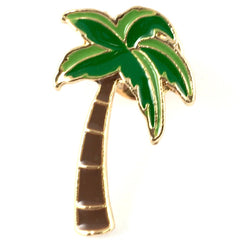 Palmboom Emaille Pin Met Groene bladeren