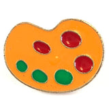 Emaille Pin Van Een Oranje Verf Pallet