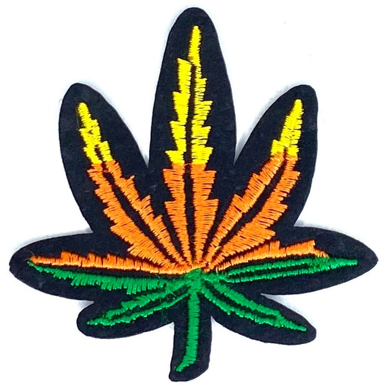 Hennep Cannabis Wiet Weed Rasta Blad Strijk Embleem Patch