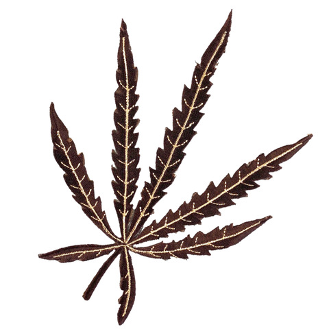 Hennep Wiet Weed Blad Cannabis Strijk Embleem Patch