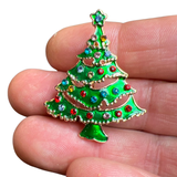 close-up van de Kerstboom Christmas Tree Broche Sierspeld