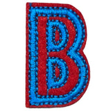 Alfabet Letter B Strijk Embleem Patch Rood Blauw