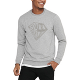 Diamant XL Strass strijk Applicatie op een grijze sweater